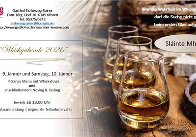 Whiskyabend im Gasthof Erzherzog