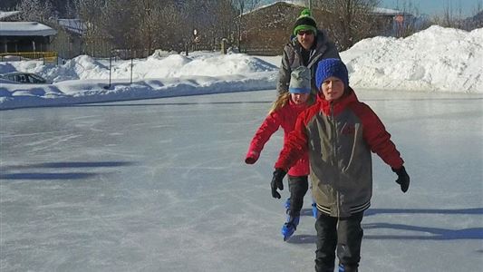 Ice skating rink in Walchsee