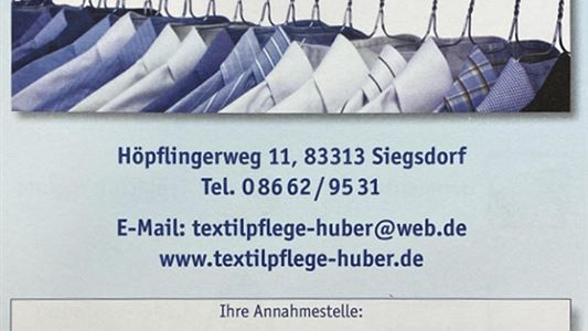 Collection point: Textilpflege Huber