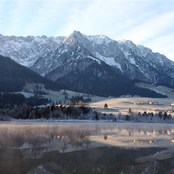 Herbst am Walchsee, der erste Schnee ist da