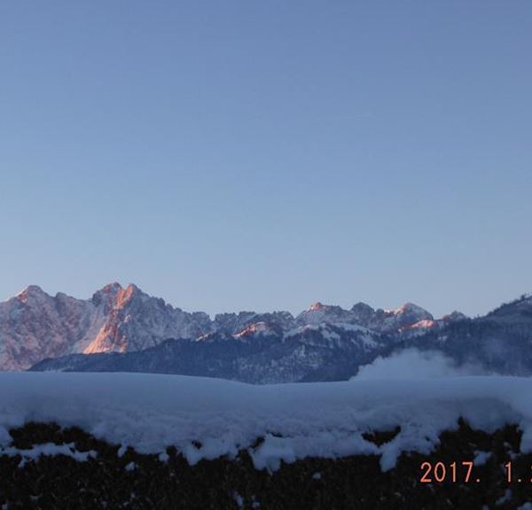 Der Wilde Kaiser Blick von Haus Rampanelli