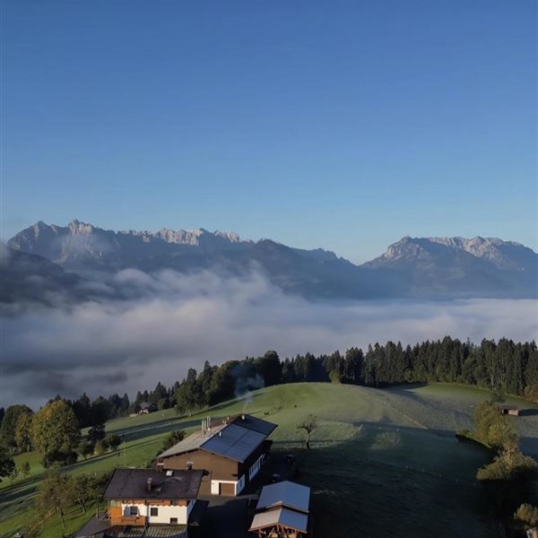 Freier, einzigartige Blick zum Kaisergebirge