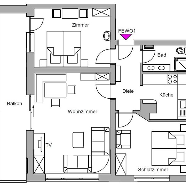 Plan Ferienwohnung