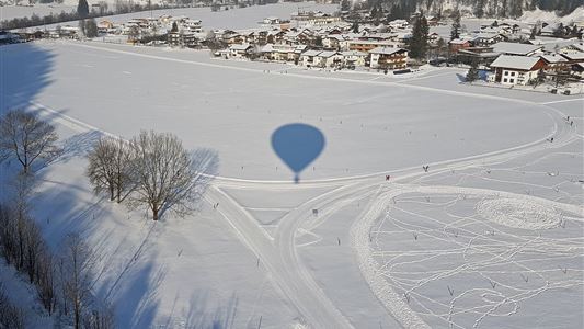 Snow-covered track Walchsee